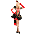 Queen of Hearts Fancy Dress New Halloween Carnival Alice In Wonderland Cosplay Costume Women Sexy Short