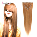 Clip In Human Hair Extensions Straight Peruvian Remy Human Hair Clip Ins 27 Light Color Remy