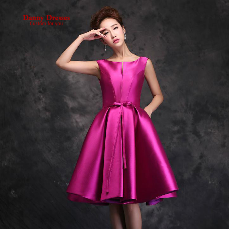 Aliexpress.com Comprar 2016 Nueva moda fucsia vestido de noiva diseño corto Champagne de color de encaje hasta vestidos de novia vestido de partido de
