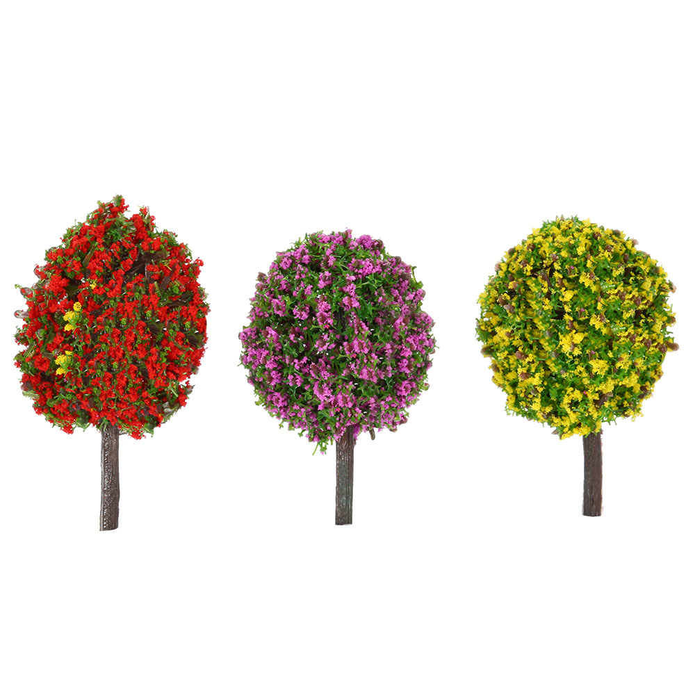 Model 30Pcs Mixed 3 Colors Tree Model Landscape Trees Train Layout 