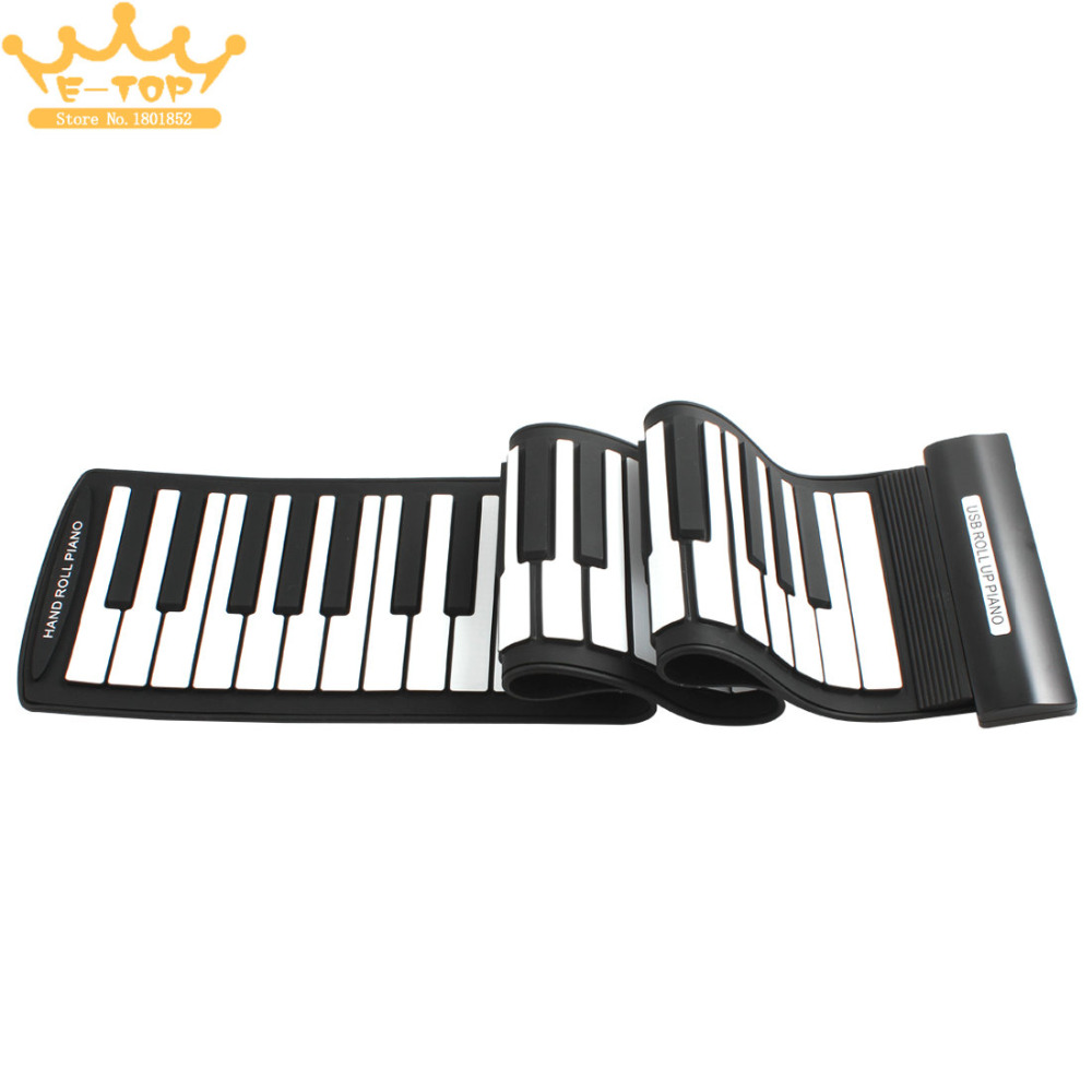 MD61 Flexible 61Keys Professional MIDI Keyboard Electronic Roll Up Piano for Children