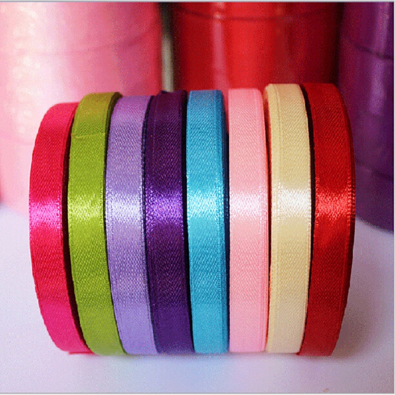 Image of New Elegant Colorful Satin Ribbon Wedding Party Craft Sewing Decorations Hair Accessories Cloth Tape DIY