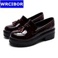 platform Flat Oxford Shoes Woman flats 2017 fashion tassel Brogue Oxford shoes women Flat Heel Shoes