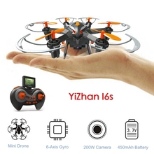 YiZhan I6S Mini Drones with Camera HD 2MP 6 Axis Nano Drone Dron 3D Roll-Over Quadcopter Free Shipping
