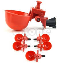 Free Shipping 5Pcs Automatic Bird Coop Feed Poultry Chicken Fowl Drinker Water Drinking Cups