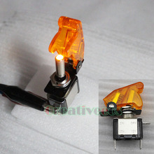 One Illuminated Switch SPST 12V 20A Car LED Light ON OFF Toggle Switch 6Colors Red Color