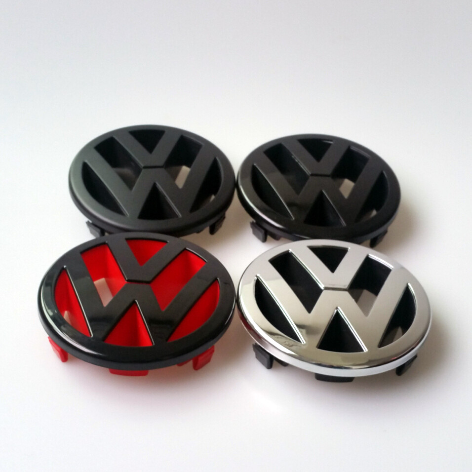 Image of Car Styling Volkswagen Parts VW Golf 5 MK5 Front Grille Badge LOGO Matt Black / Glossy Red Black Color Emblem for MK5 1TO853601A