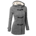Autumn Women Parka Horn Button Coats Hooded Winter Coat Fashion Winter Jacket Women 2016 Abrigos Y
