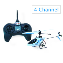 4G RC Helicopter 4 Channel Single Blade LED Gyro Blue RC Helicopter Children Outdoor Toys Kids Toy Gifts Cool Gifts RC Toy