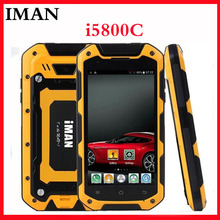 NEW Original Iman i5800C Waterproof Phone 4.5 Inch QHD IPS MTK6582 Quad Core Android Mobile Cell Phone 1GB 8GB 5MP FREE SHIPPING