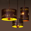Personality DIY Letter Cafe Bar Chandelier LOFT American Country Industry Vintage Iron Chandelier Free Shipping