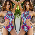 CRESTGOLF Sexy Lady Bikinis High Waist Swimsuits Swimwear Print Understand Bikinis with Strappy