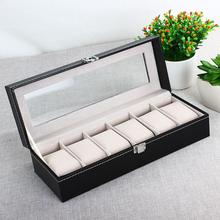 New 6 Grid Luxury Refinement Slots Wrist Watches Gift Case Jewelry Display Boxes Storage Holder top quality