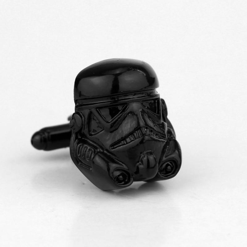 Hombres Corbata Luchador Anillo Acero Inoxidable Darth Vader Nave Espacial Negro