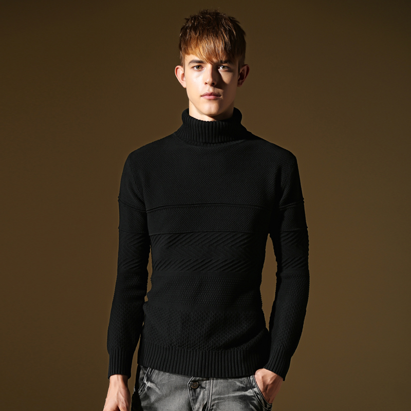 2015 MEN PLAIN BLACK TURTLENECK FASHION MEN,MENS BLACK TURTLENECK SWEATER KNITTED JUMPER PULLOVERS JUMPERS SWEATERS MEN,IN PULLOVERS FROM MEN\u0027S CLOTHING