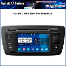 Android 4.4.4 1024*600 Capacitive Screen 1.6G CPU Quad Core Car DVD Player For Seat ibiza