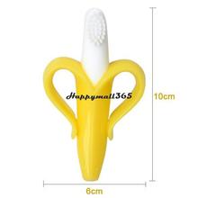 Cheapest High Quality And Environmentally Safe Baby Teether Teething Ring Banana Silicone Toothbrush Free Shipping 50