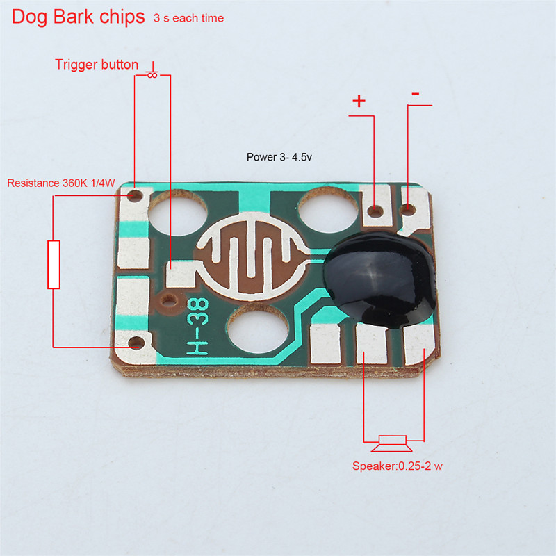 Details about  / 5Pcs sound module trigger dog barking music chip 3V voice module for DIY//toyKB