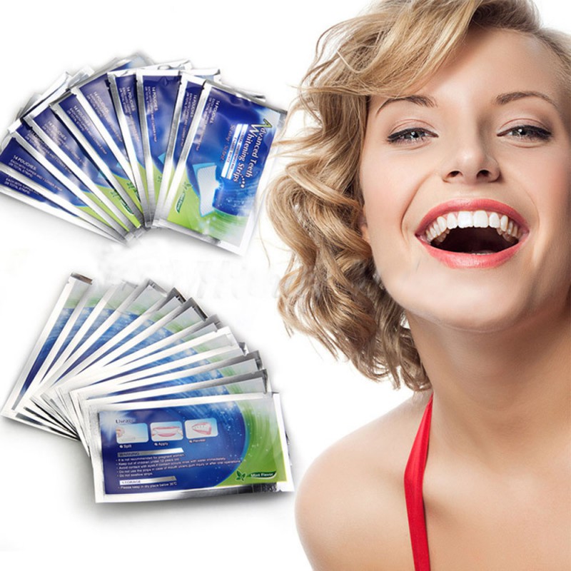 Image of 28 Pcs Professional Home Teeth Whitening Strips Tooth Beauty Whitening