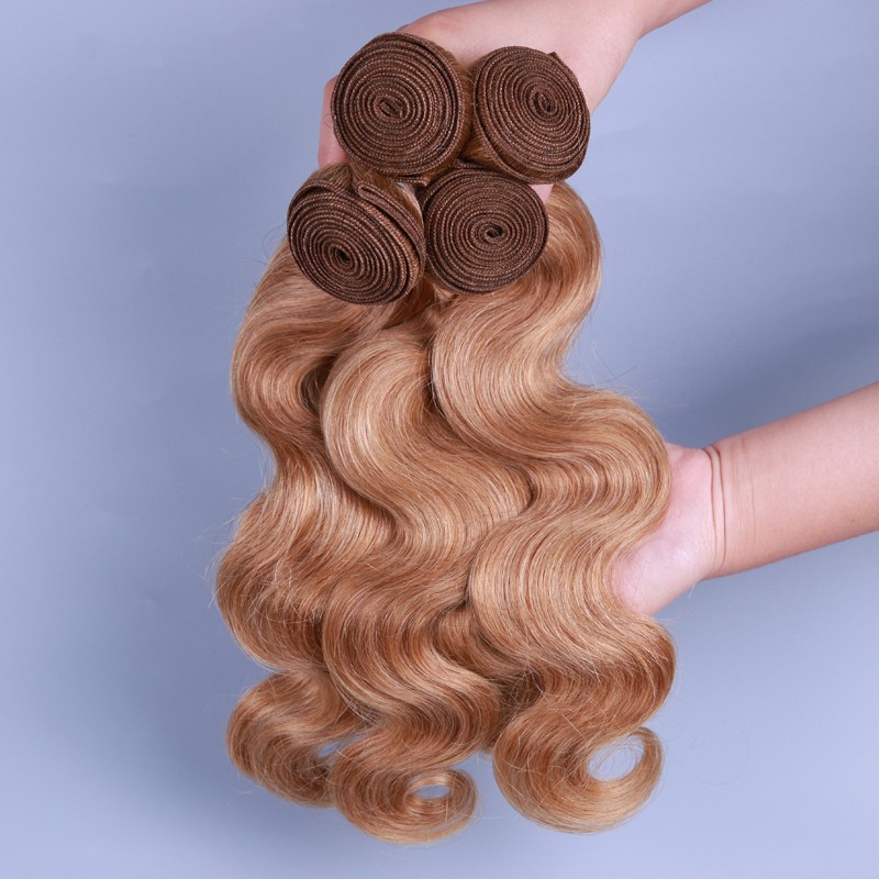 Honey Blonde Brazilian Hair Weave Color 27 4 Bundles 12 26 Inch