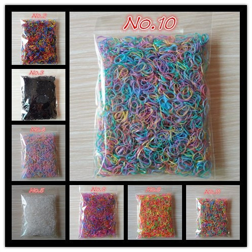 Image of About 1000pcs/bag (small package) 2015 New Child Baby TPU Hair Holders Rubber Bands Elastics Girl's Tie Gum