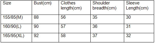 size-cloths