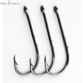 100pcs 92247 High Carbon Steel Fishing Hooks Baitholder Thorny Barbed Bait Fish Hook Size 1 1