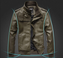 New 2014 Winter Male Fur Stand Collar Thickening And Wool Windbreak Waterproof Lether Jackets Leather Coat Men’s Leather Jacket