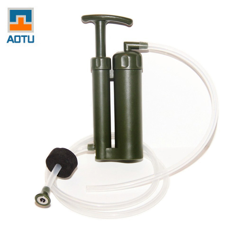 AOTU New High Quality Portable Plastic 0 1 Micro Soldier Water Filter Purifier Cleaner Outdoor Hiking