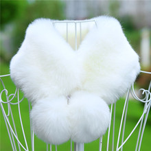 Autumn and winter women’s faux collar dribbled double faced scarf rex rabbit hair thermal muffler scarf