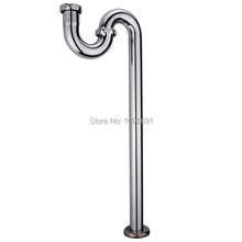 High-quality Brass Wash Basin drainer drainage pipe s trap chrome plated tube Deodorization type