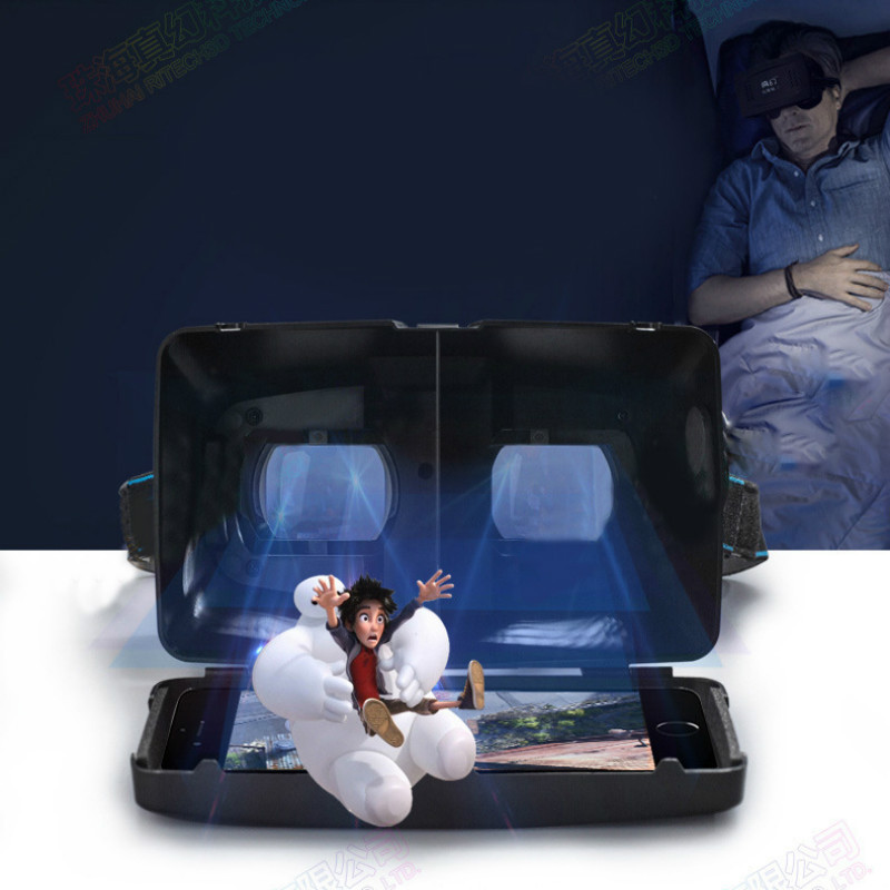 3D Video Glasses 200'' Virtual Reality VR Box Mobile Phone Glasses For I