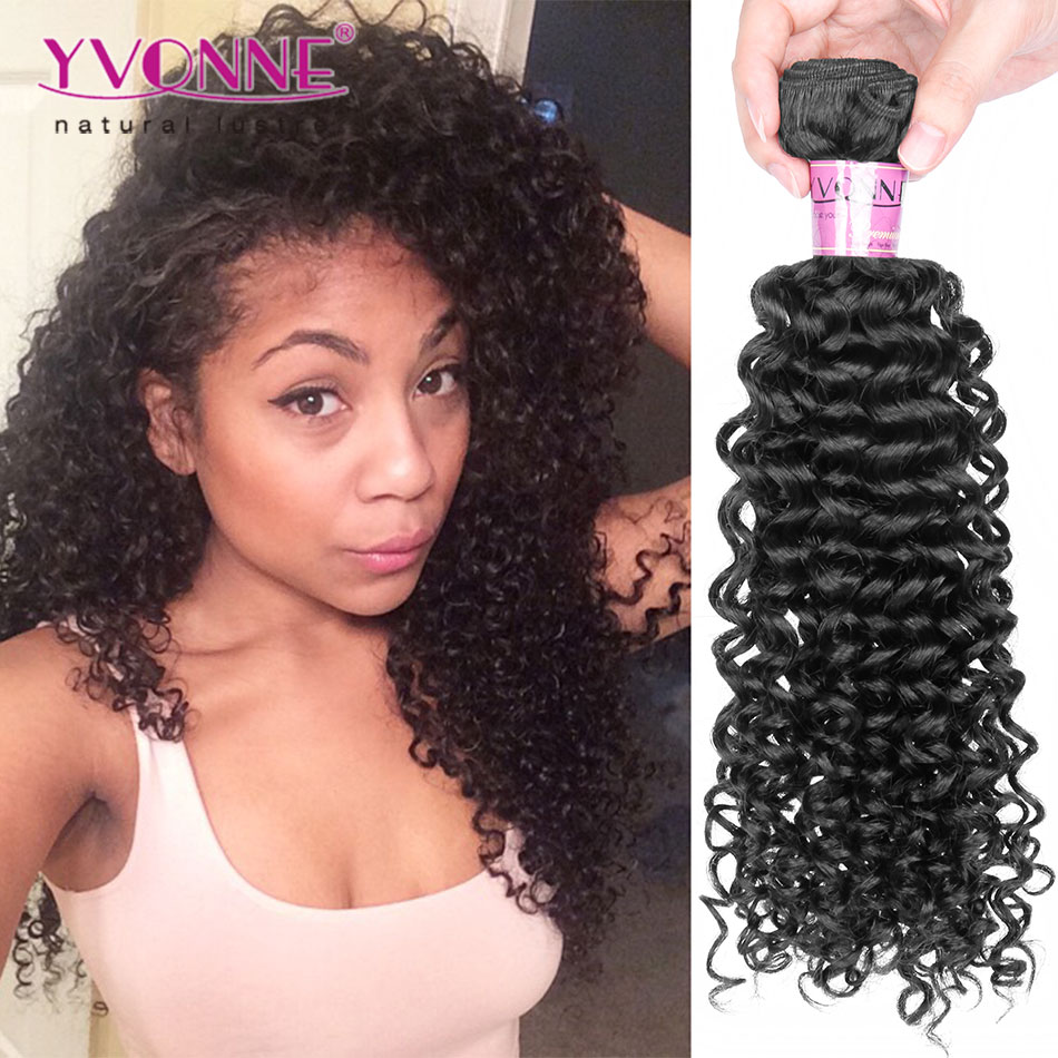 Image of Grade 7A Brazilian Virgin Hair Malaysian Curly Hair,100% Human Hair Extension,Aliexpress YVONNE 7A Unprocessed Virgin Hair