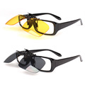 Sunglasses Men Durable Clip Sunglasses Flip up Plastic Sunglasses Men Driving Fishing SunGlasses Women 4 Styles