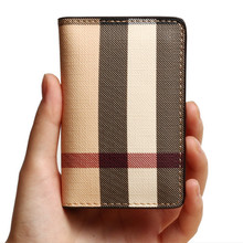2016 New Plaid design High Quality Business Credit Card Holder For men and women’s Card Case