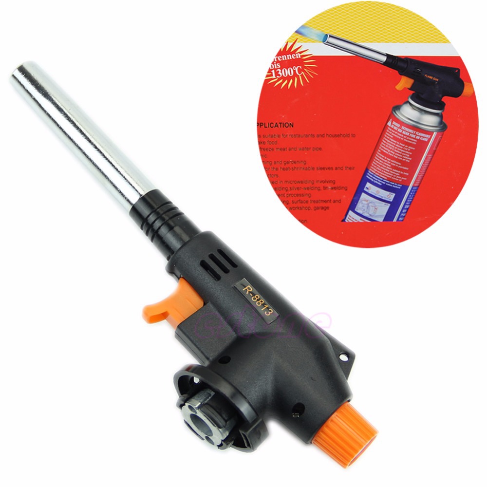 Image of Outdoor Welding BBQ Tool Flamethrower Burner Butane Gas Blow Torch Auto Ignition
