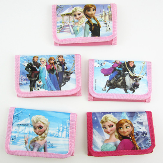 Image of 2 Piece Elsa Anna Coin Purses Baby Girls Snow Queen Wallet Children Princess Elsa Anna Money Bag Party Supplies