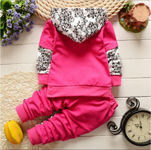 2015 new spring autumn baby girls clothing set children hoodies cotton girls t shirts pants sport