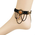 European Style Gothic Retro Hot Sale Braided Rope Alloy Handcrafted Gift Women Anklet
