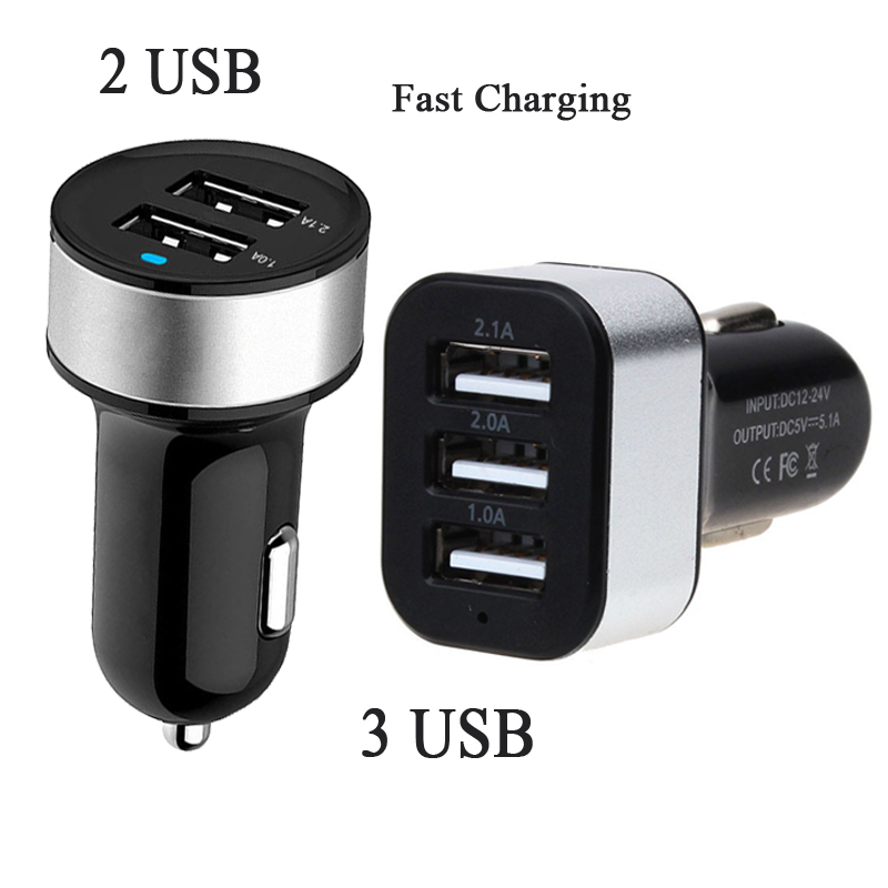 Image of Micro Auto Universal 3Way / Dual USB Car Charger For all Mobile Phone Laptop MP3/MP4 High Quality Aluminum material