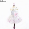 2016 Smmer newest pet dog dress newest pet lace dresses for wedding party clothes for dogs