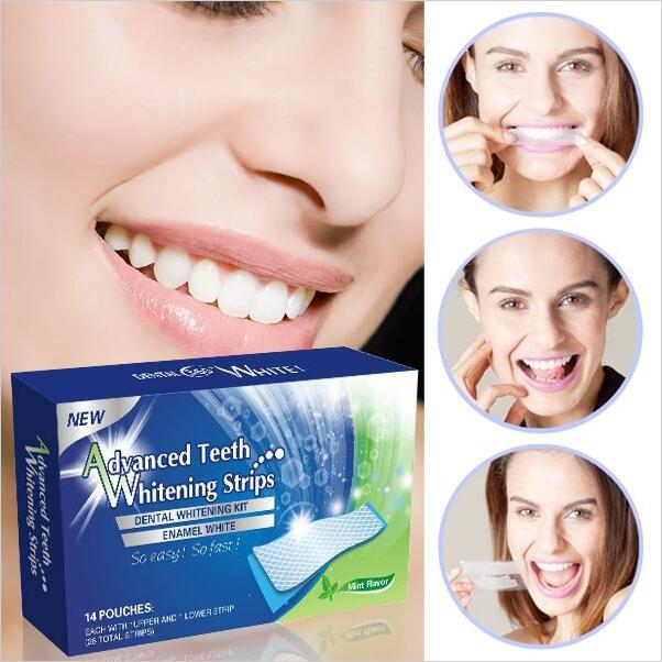 Image of 7pcs/lot Advanced Teeth Whitening Strips Dental Whitening Kit 360 Degree Enamel White Whitestrips Oral Hygiene MR0019