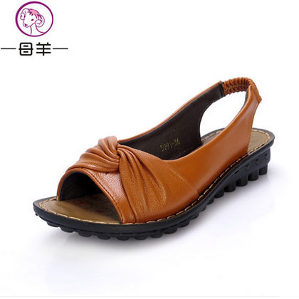 2015-femmes-sandales-PU-en-cuir-femmes-de-pantoufles-de-sandales-d ...