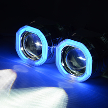 LHD 35W 2.8 Inch HID Bi Xenon Headlight Headlamp Projector Lens Full Kit Car Styling Shrouds Glasses Square Angle Eye H1 H7 H4