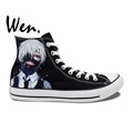 Wen Anime Hand Painted Shoes Design Custom Tokyo Ghouls Black Men Women s High Top Canvas