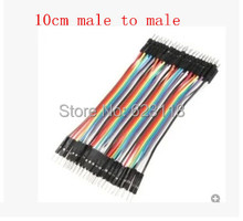 Free Shipping  40pcs=1lot  10cm 2.54mm 1pin Male to Male jumper wire Dupont cable