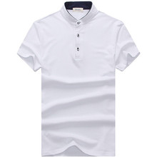 Casual Men’s Short Sleeved Polo Shirts Mandarin Collar Slim Fit Style 2016 Summer New Male Cotton POLO Shirt Homme Camiseta T038