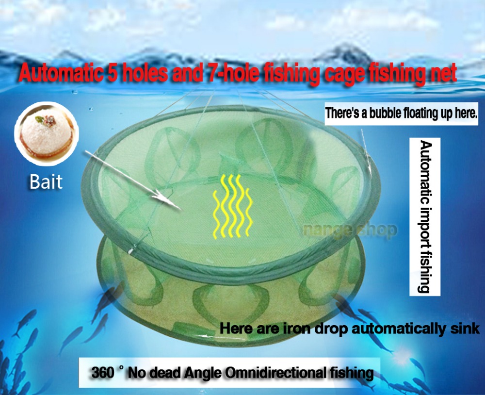 Image of Automatic 5 holes and 7-hole fishing cage fishing net