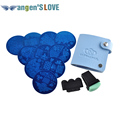 Nail Art Image Stamp Stamping Plates Manicure Template 10pcs Different Template Stamper scraper Storage Bag