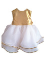 BABY WOW Baby Clothes Girls Dresses for 1 Year Birthday Party Wedding Gold Bow Princess Dress